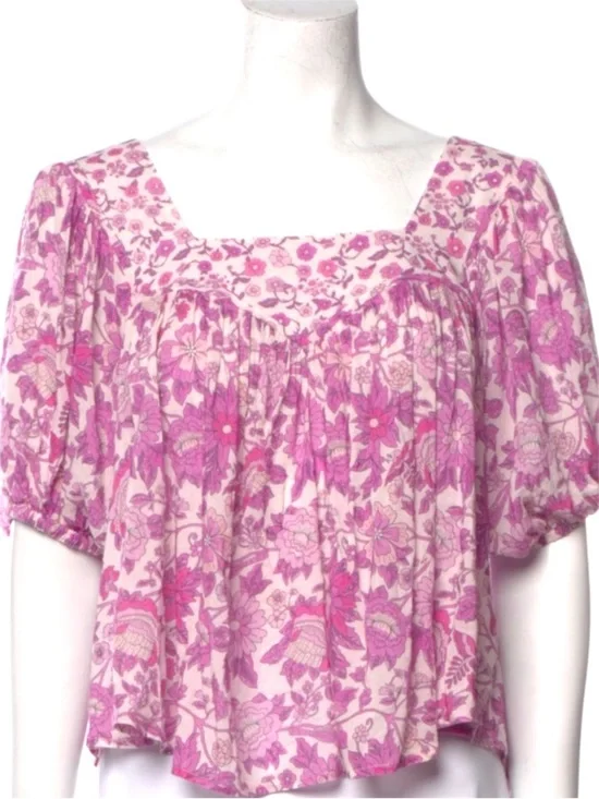 Spell Mossy Short Sleeve Blouse, Med, EUC! - Picture 7 of 12